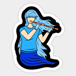 Flutist girl Sticker